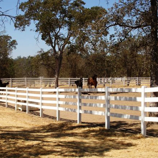 China Supplies High Quality Low Cost UV Resistant Racecourse PVC Horse Fence With Gates