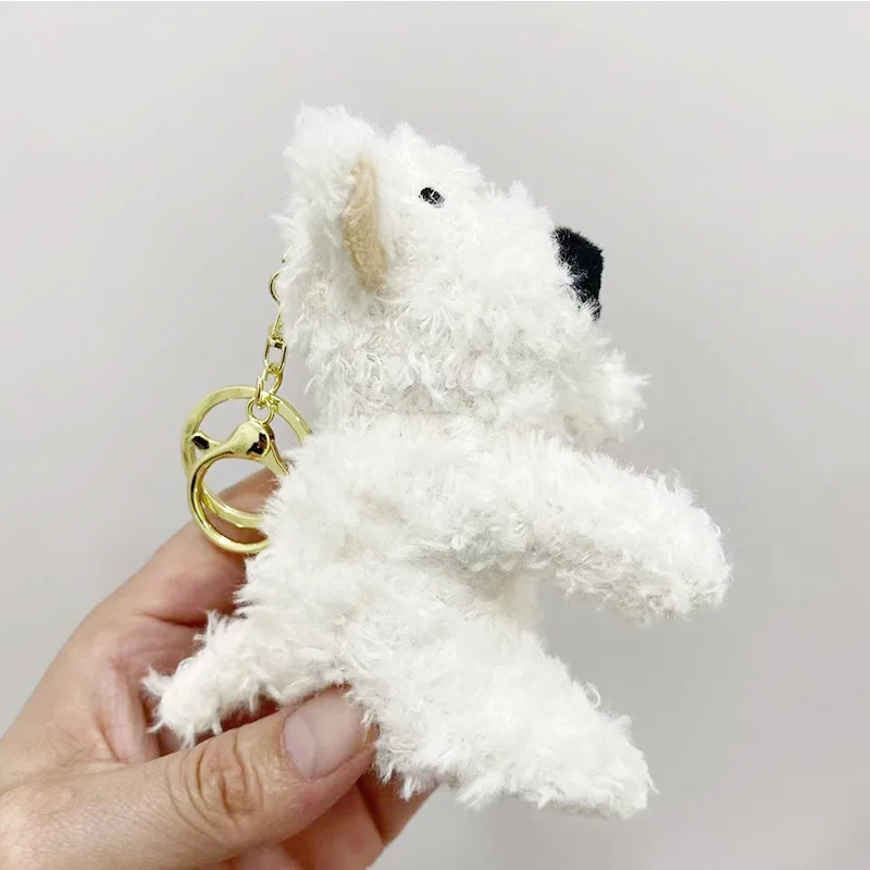West Highland Puppy Doll Plush Pendant Car Decoration Small Doll Bag Hanging Decoration Grab Machine Doll Wholesale