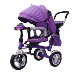 High view baby stroller super lightweight baby stroller that can sit or lie down foam wheel