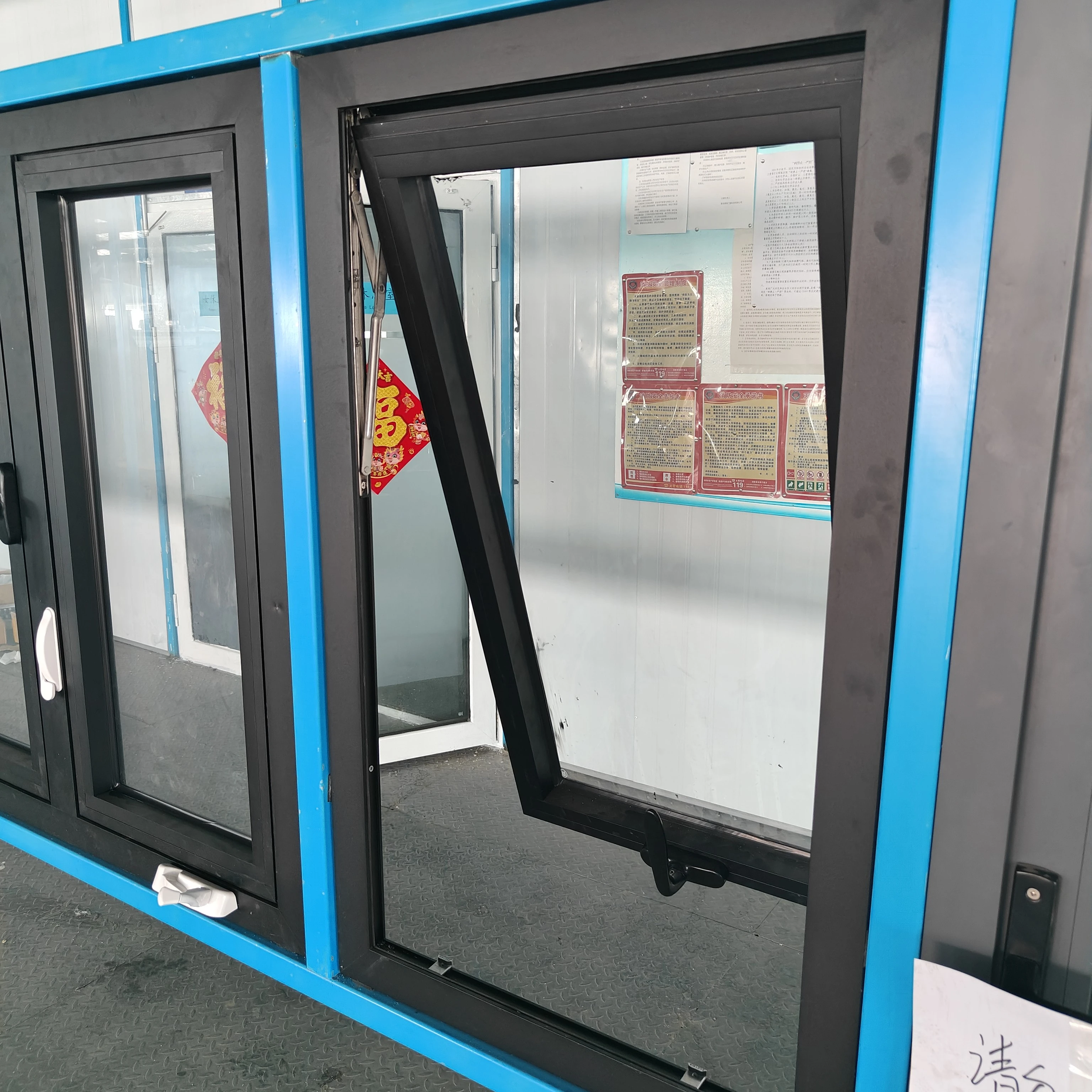 Custom Hurricane Impact Aluminum Double Glazed Design Awning Windows For Philippines