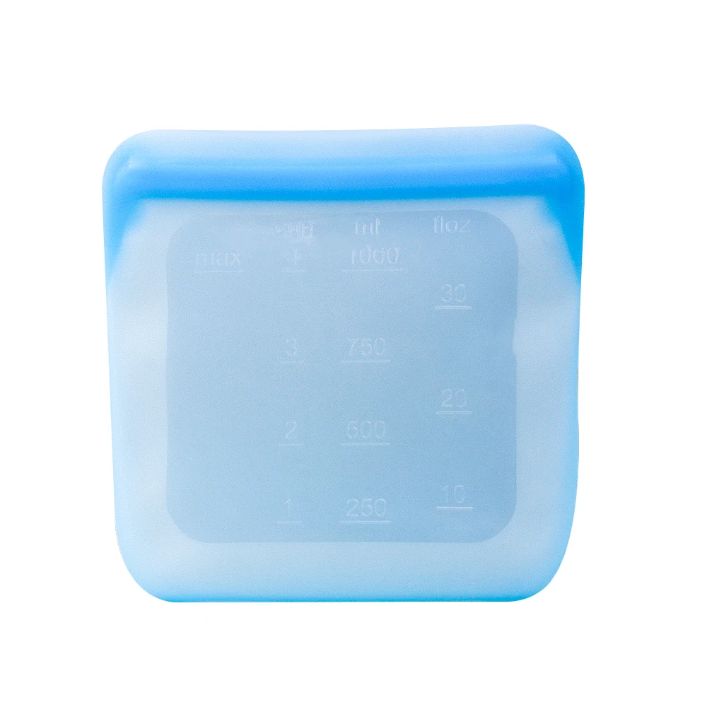 1000ml Food Grade Fresh Preservation Saver Freezer Sandwich Zipper Lock Reusable Sealer Silicone Food Storage Bag -  Buy Silicon