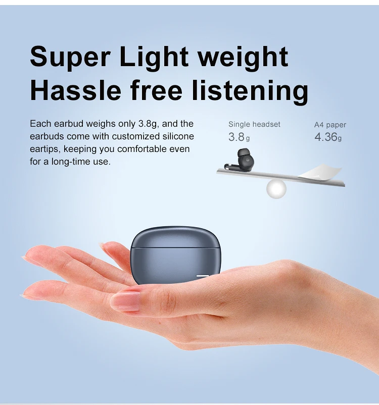 Wireless Gaming Earbuds Type C Headphones Sleeping Headset TWS ANC Wireless Earbuds