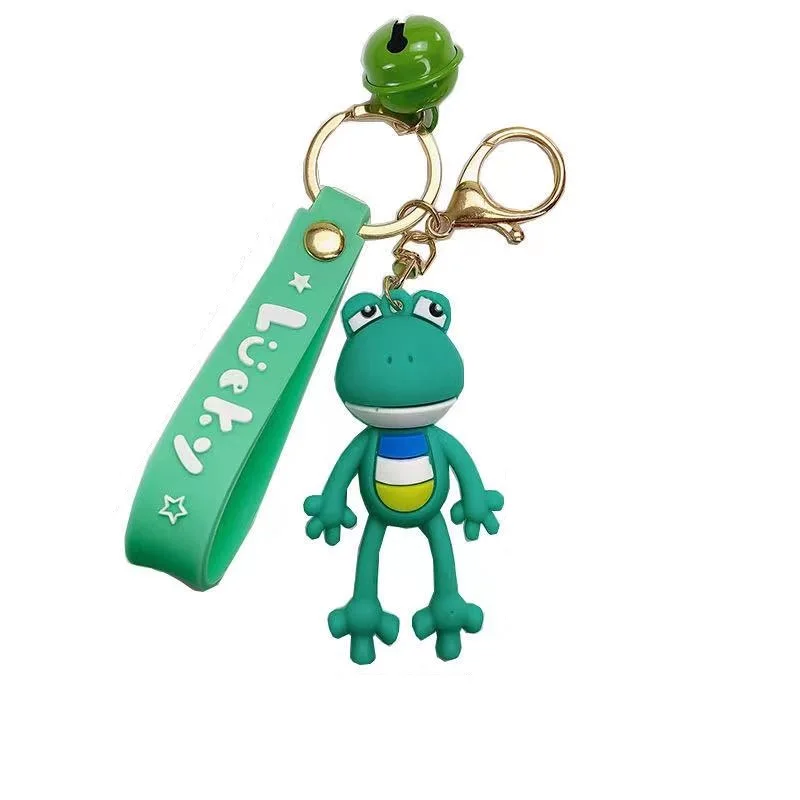 Cute Animal Frog Keychain Cartoon Wristband  Frog Pendant for Kid Toy Ornament Souvenirs