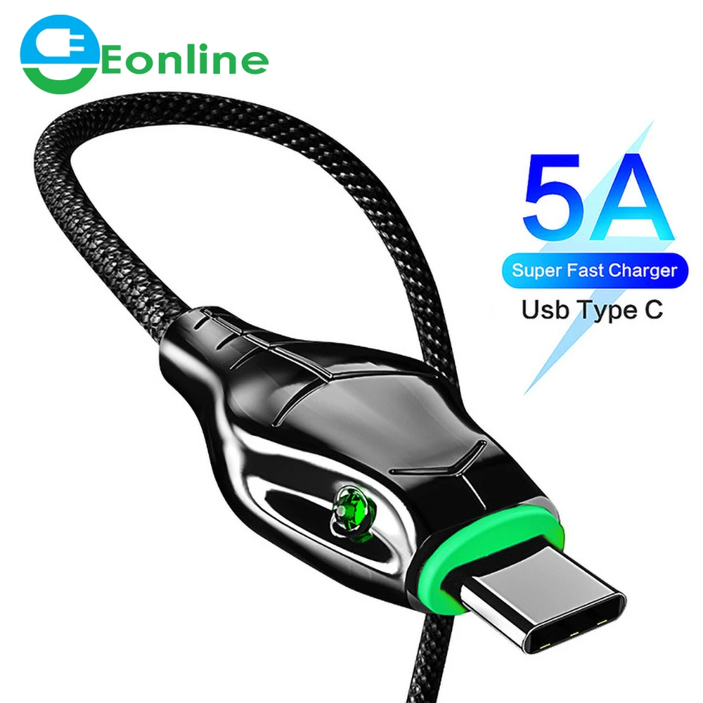 
USB Type C Cable 5A Fast Charging For Samsung S10 S9 S8 Xiaomi Super Fast Charge Mobile Phone Charger Wire For Huawei P30 Honor 
