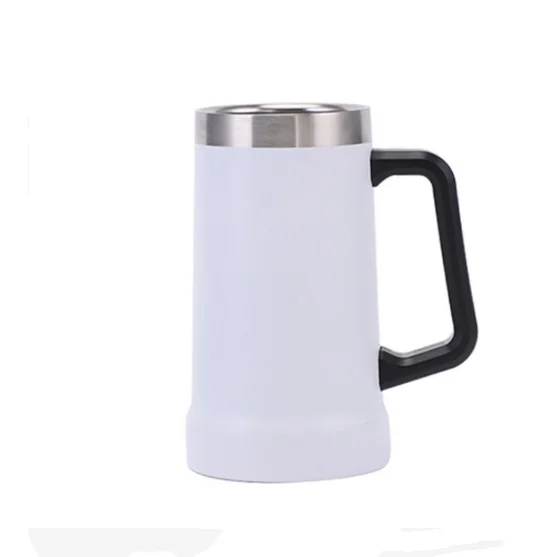 Adventure Big Hand Grip Beer tumbler  cup Stainless Steel Double Wall Tankard Beer Mug with Handle