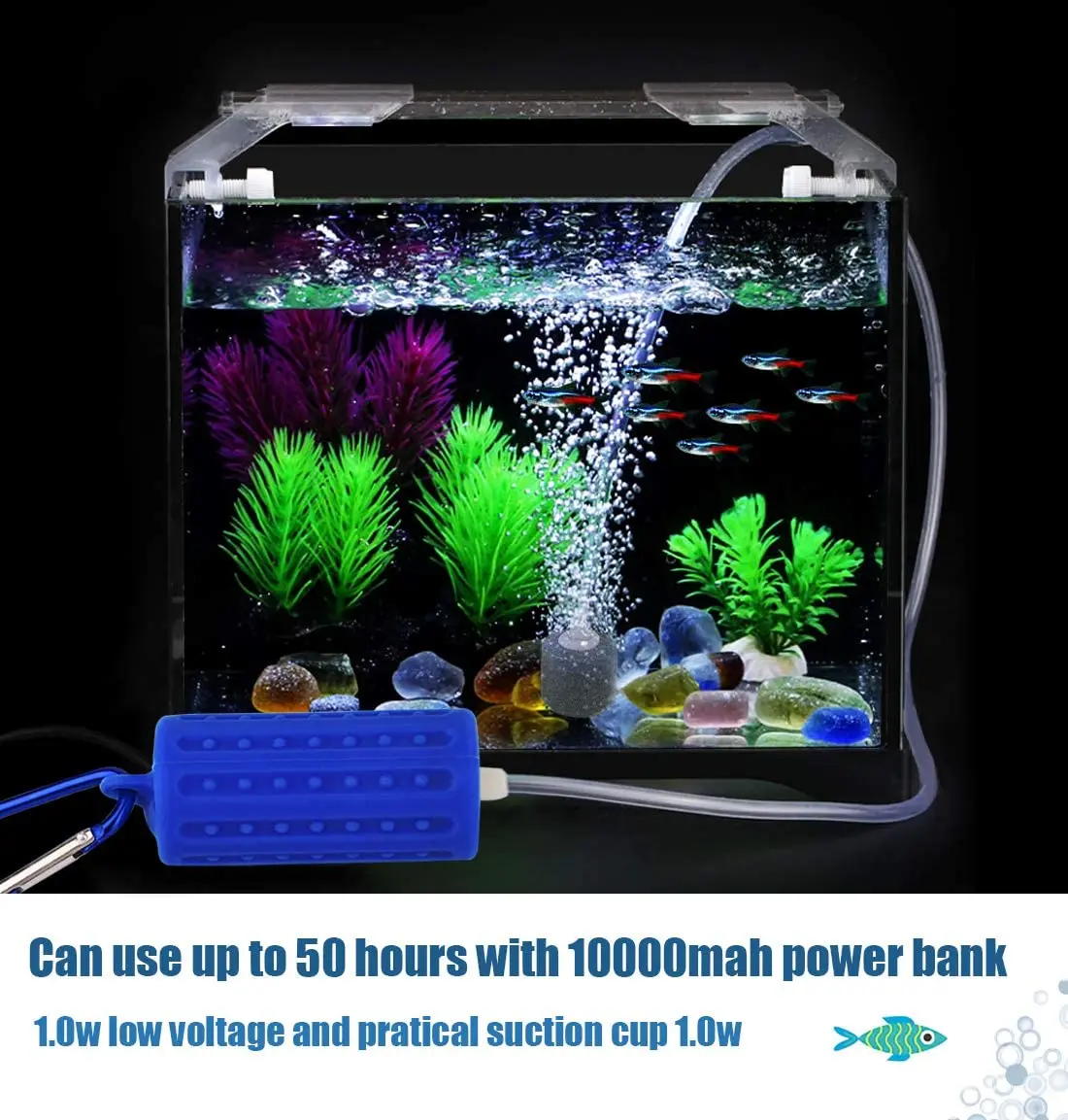 Portable Mini Usb Aquarium Fish Tank Oxygen Air Pump Mute Energy Saving Supplies Aquatic Terrarium Fish Tank Accessories
