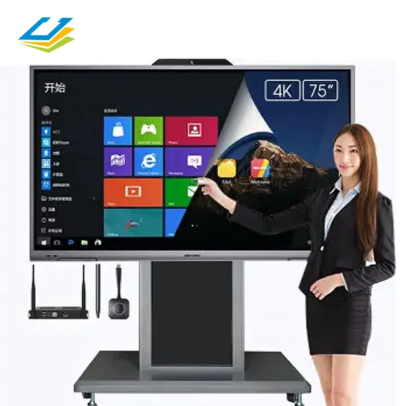 Multifunctional android or x86 ops OS pen/finger touch screen wall mounted portable mobile smart interactive board for classroom
