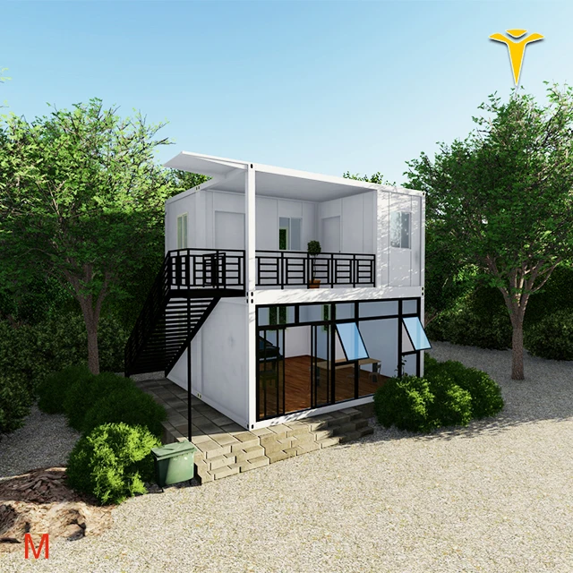 Caravan car container mobile 20ft prefab container house for constructer camping home