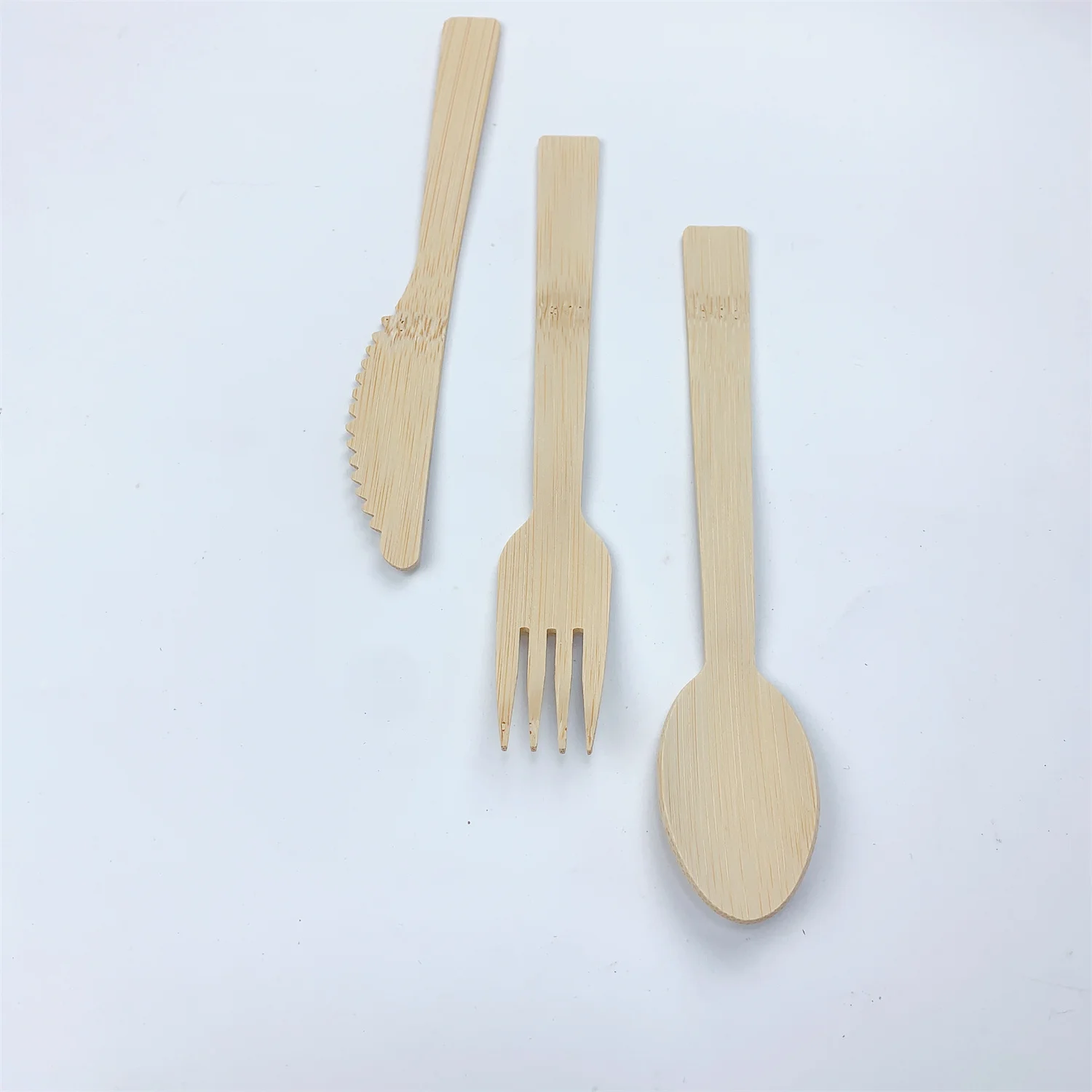 Biodegradable Bamboo Cutlery Utensils Bamboo Spoon And Disposable Fork
