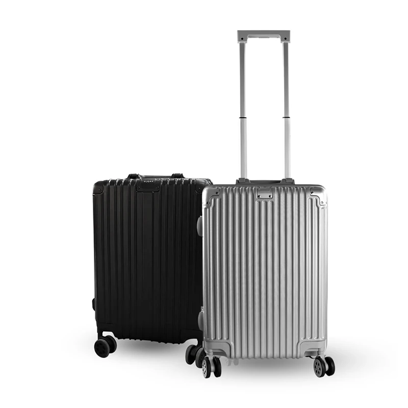 Professional TSA Fingerprint Lock Travel Hand Suitcase Manufacture Aluminum Custom Design Luggage with 360 Degree Wheel