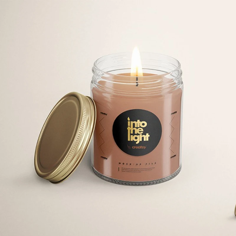 Jar Scented Candles with Lid Different Glass Custom Luxury