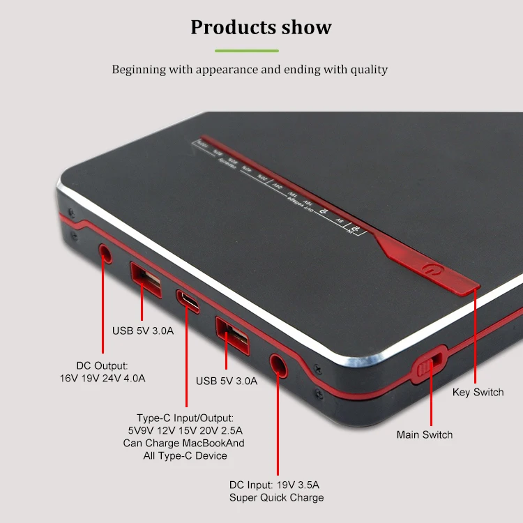 New Products DC USB C Output Universal Power Bank 40000Mah Charger High Quality Laptop Power Backup Bank