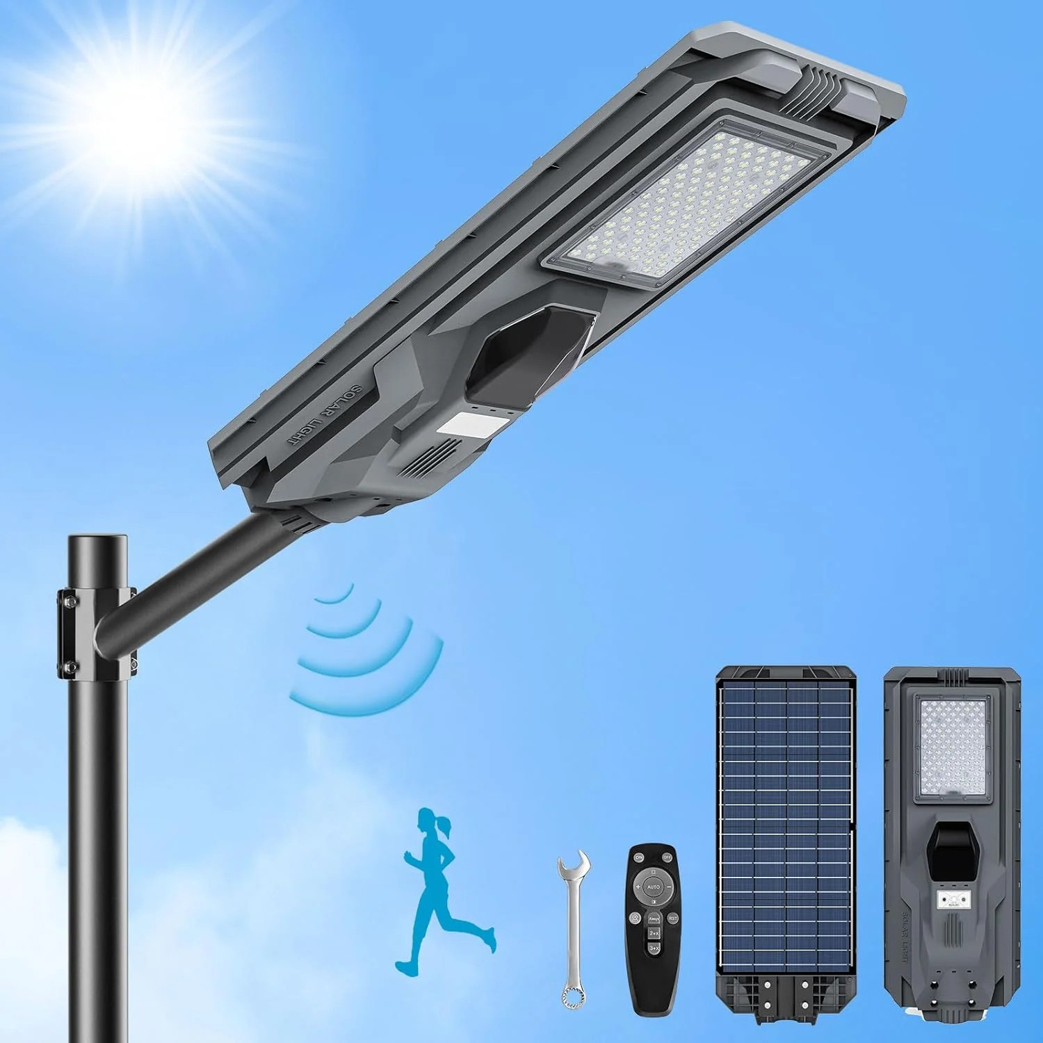 LED Solar Street Light All-in-one Designed Road Use Lighting Outdoor Waterproof IP65 Integrated 800W ECO DC 12V Luces 80 125 120
