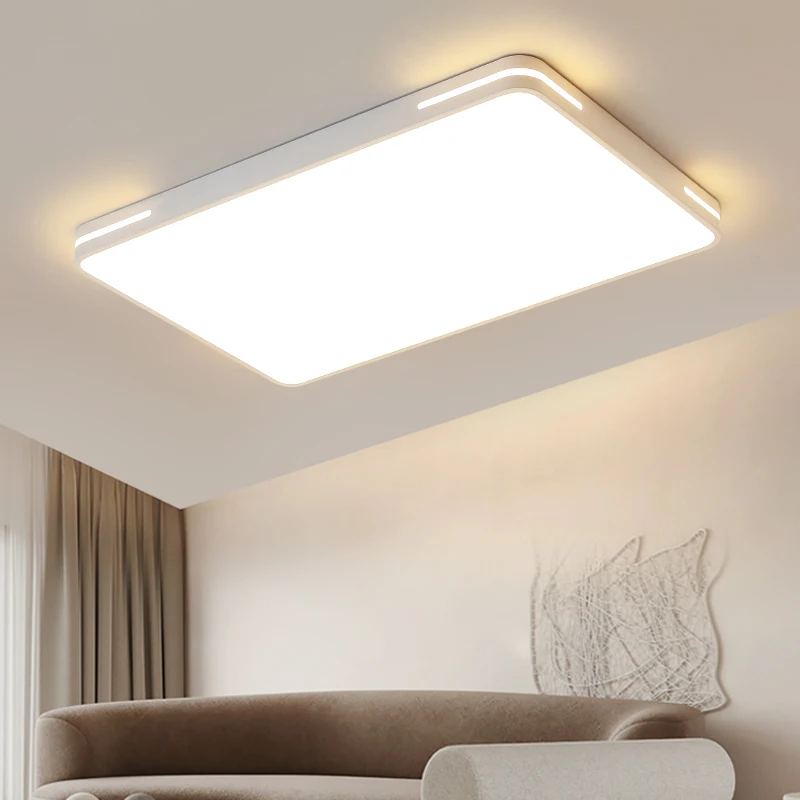 Living Room Lamp Modern Simple and Atmospheric Ultra-thin LED Ceiling Lamp Rectangular Household Hall Lighting Fixture