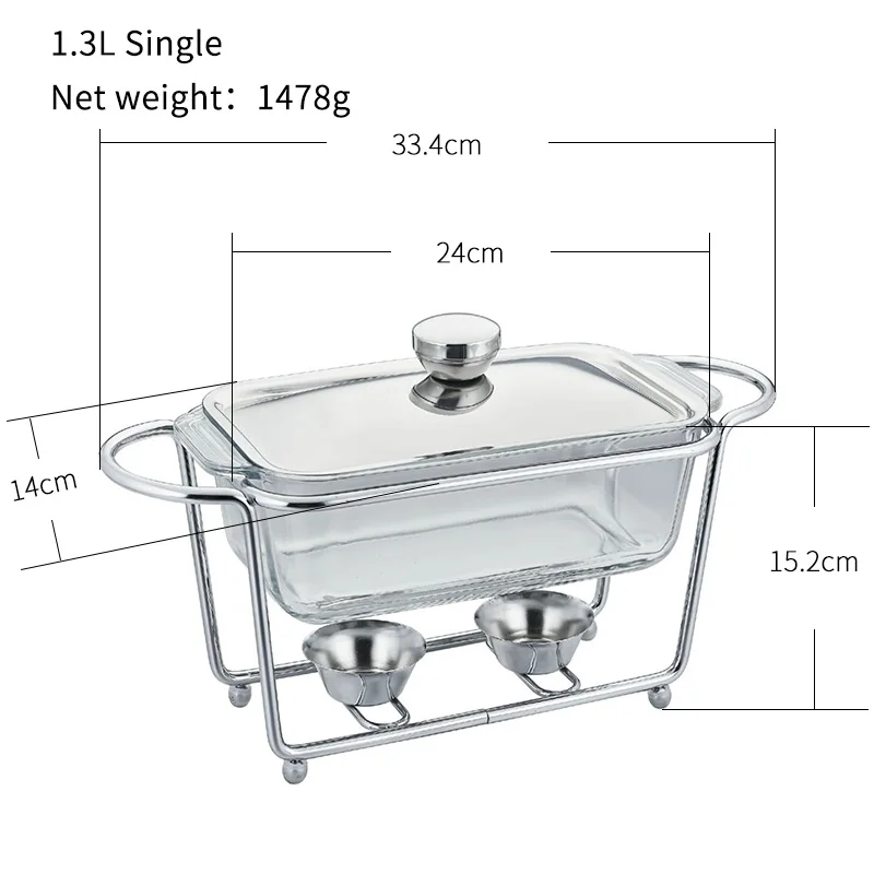 Glass buffet stove 1.3L thickened