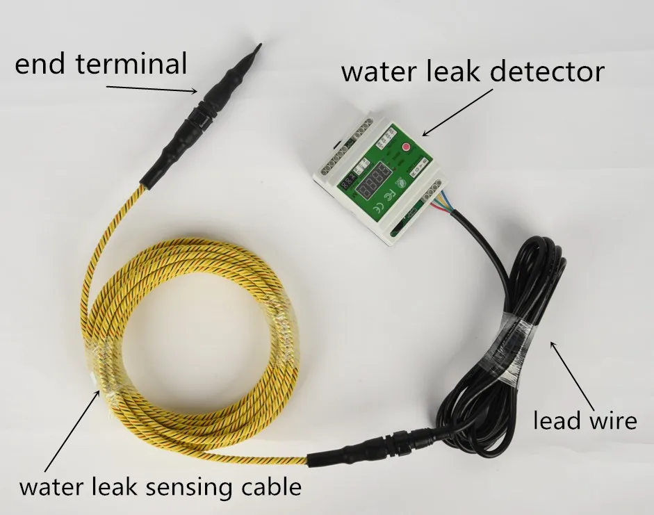 Location water leakage detector, leak detector controller, 4 core leak sensor A-LLM1