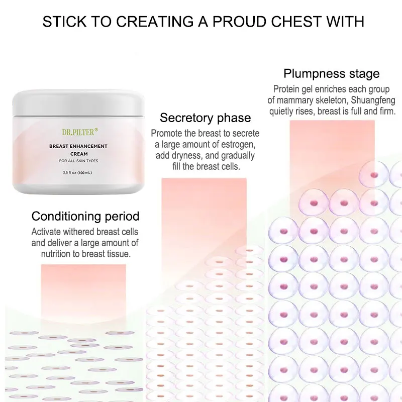 Private Label Best Natural Organic Firming Breast Enhancement Cream Big Boobs Tight Massager Cream china OEM/ODM factory