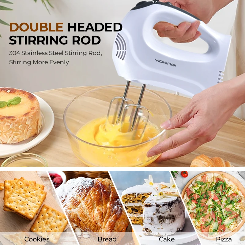 Home Kitchen Appliances Dough Kneader Cake Bakery Kitchen Machine Egg Beater Stand Food Mixers Electric Stainless Steel 3 in 1