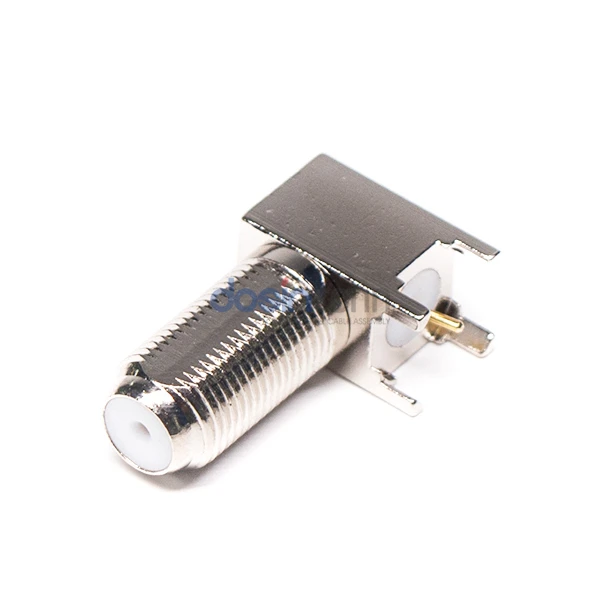F Jack Connector F Type Connector pcb mount DIP angled 90degree 75ohm