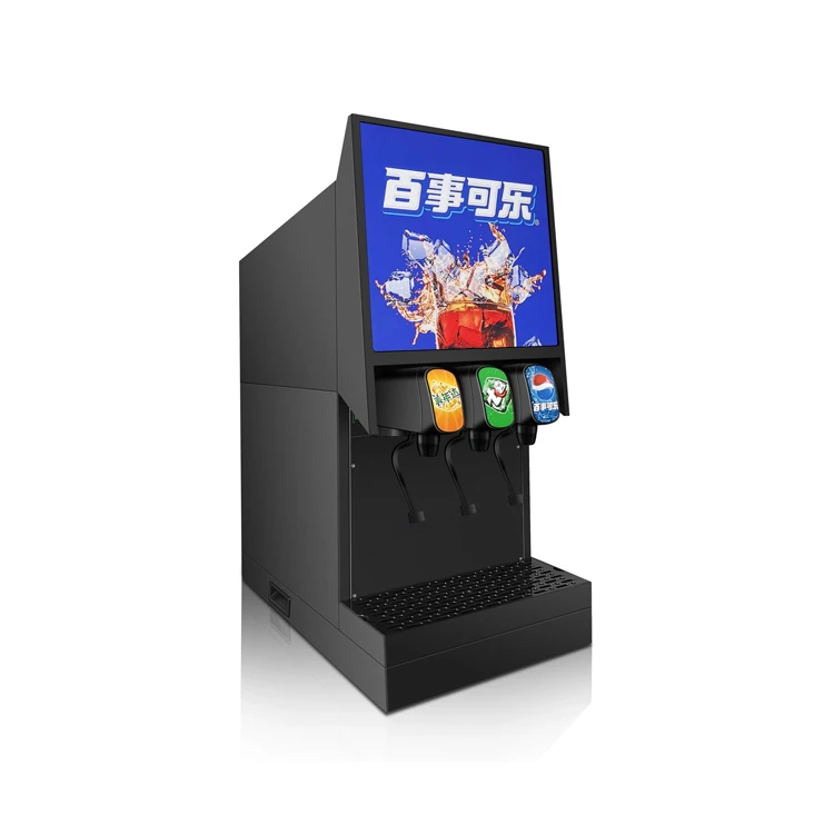 Soda soda machine Cola machine three kinds of beverage large capacity best price Black baking paint