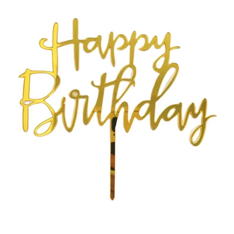 Лидер продаж аксессуары для торта на заказ акриловый Топпер для торта «С Днем Рождения»