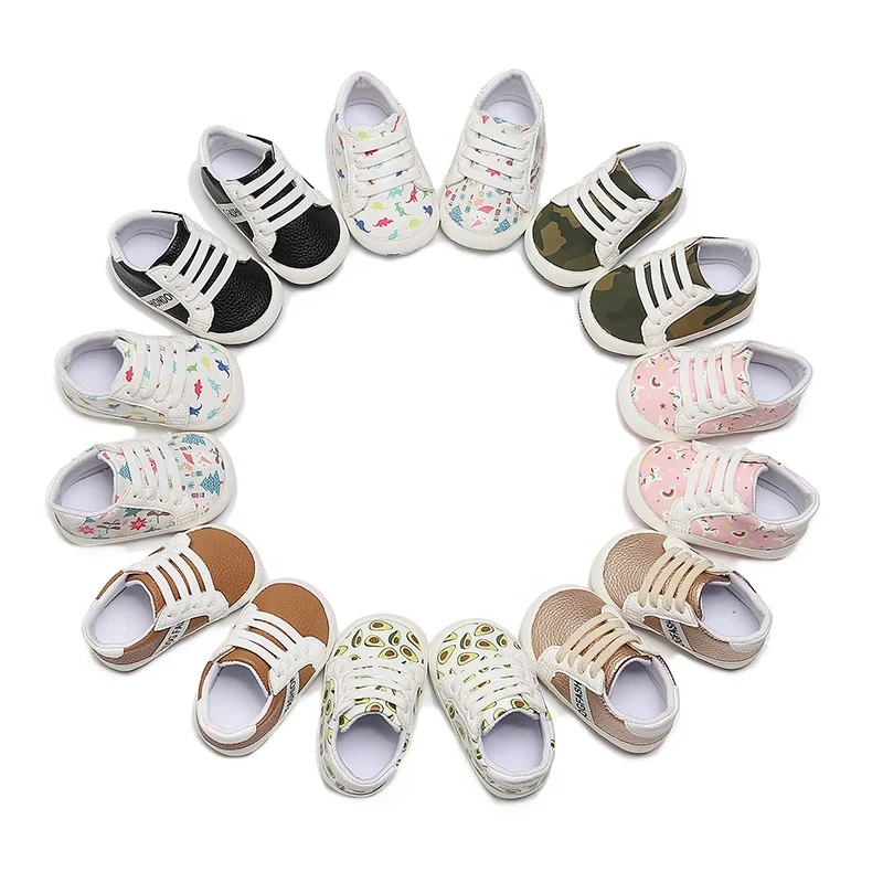 EVERTOP fashion design anti slip cow muscle sole new wholesale toddler sneakers baby shoes
