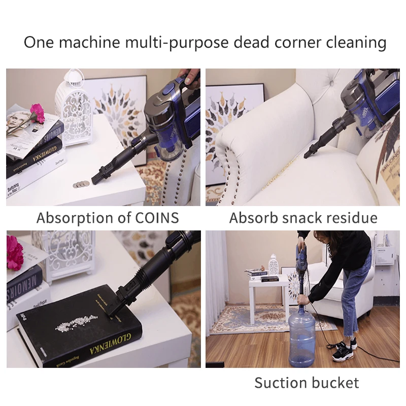 Low Noise Multifunctional Brush Upright Hand Car Vacuum Cleaner Portable High Power