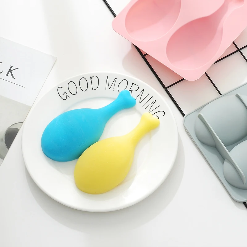 Chicken Leg Shape Silicone Cake Mold Baking Handmade Soap Chocolate Mold Herramientas de decoracion de pasteles para hornear