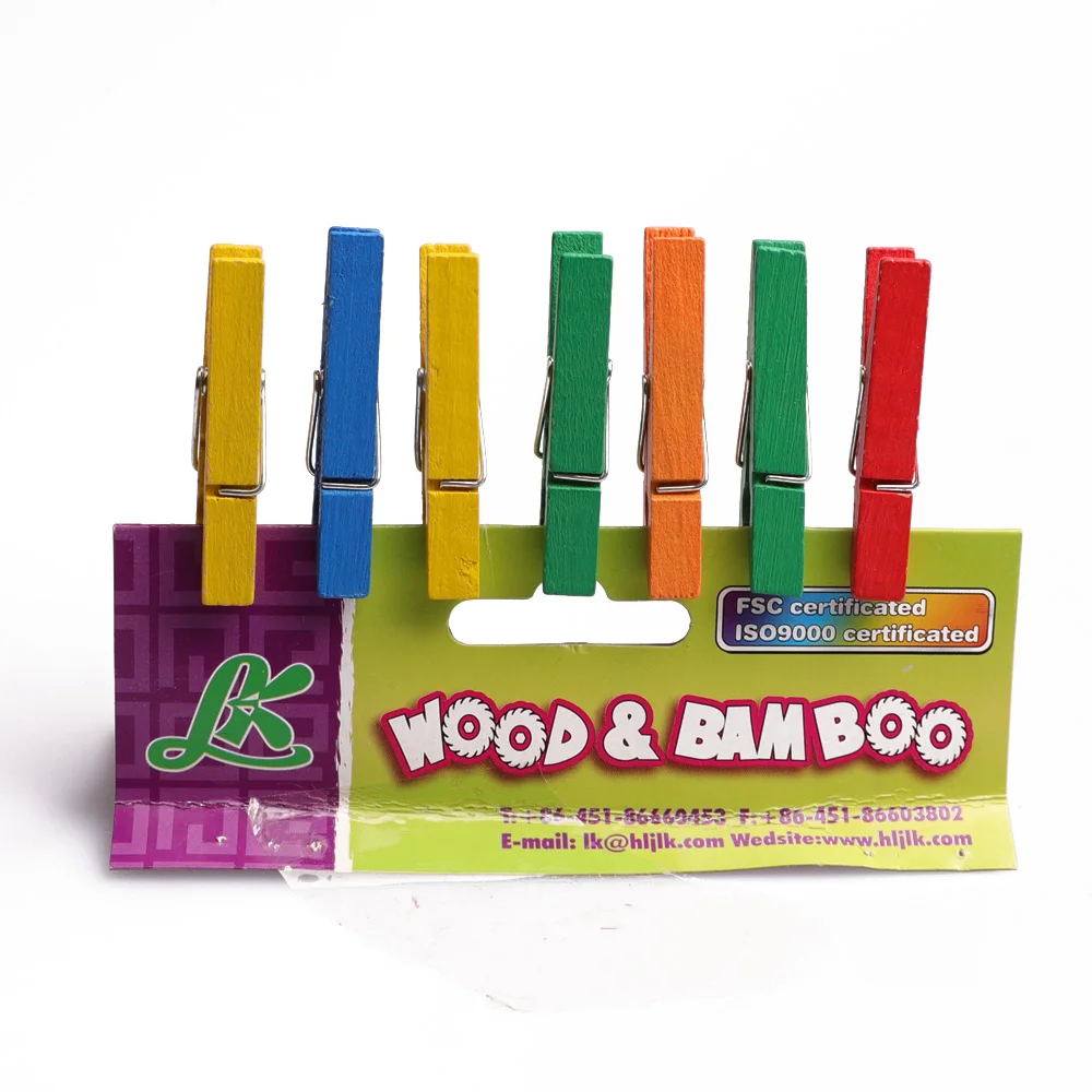 wooden clothe pegs birch wood mini pegs colored pegs DIY toys