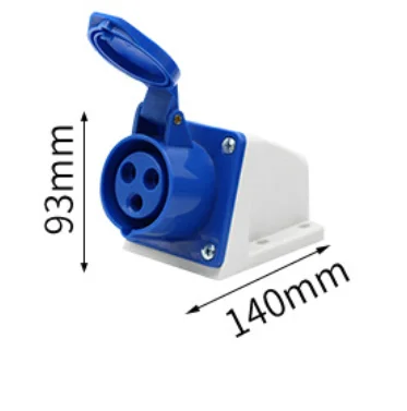 CEE Industrial Plug Socket blue 32 Amp 3 Pin  IP44