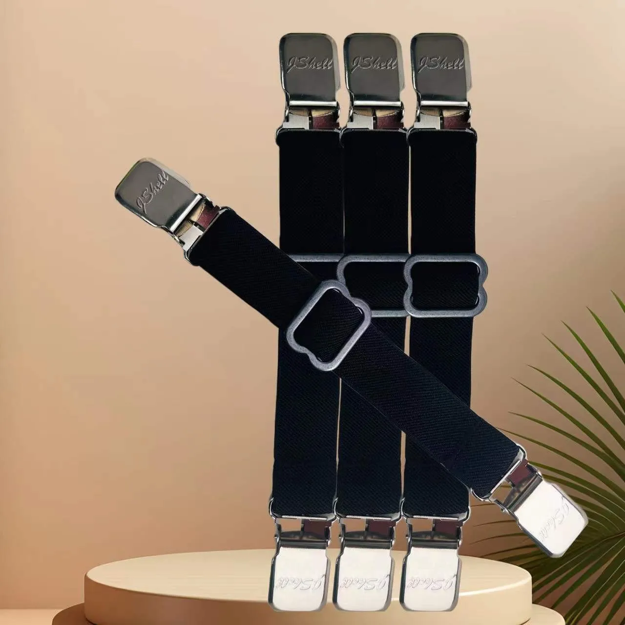 Fully stocked OEM/0DM accepted adjustable under mattress bed/fitted sheet fastener crisscross bed sheet straps suspenders