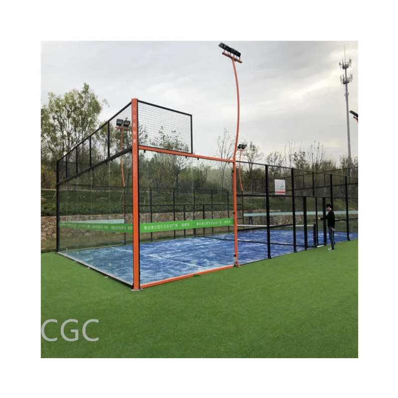 Professional Manufacturers12Mm Thickness Tempered Glass Rubber Padel Tennis Court