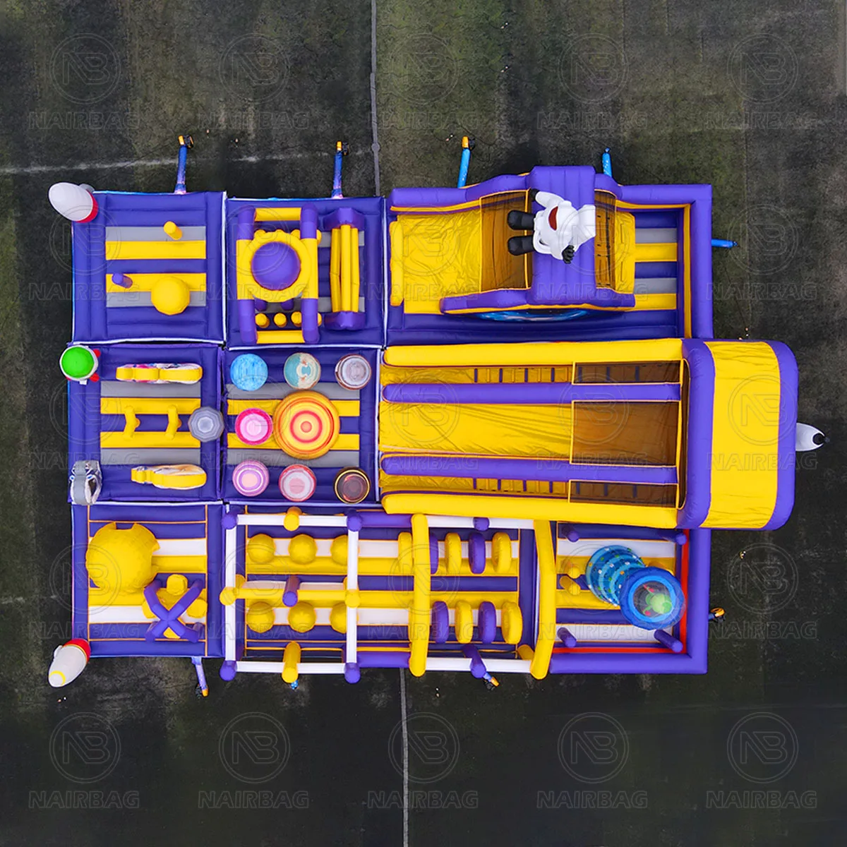 Alien Themed Inflatable Park Rocket Planets Space Themed Obstacle Outer Space Inflatable Playground Castle Galaxy Voyager Combo