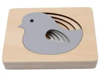 
Wholesale montessori 3D wooden multilayer puzzle custom animal dolphin wooden jigsaw puzzle toy for kids 