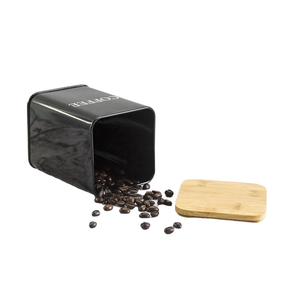 KLP Kitchen Storage Kitchen Canister Coffee Sugar and Tea Storage Container Jars with Bamboo Lids Storage Bottles &