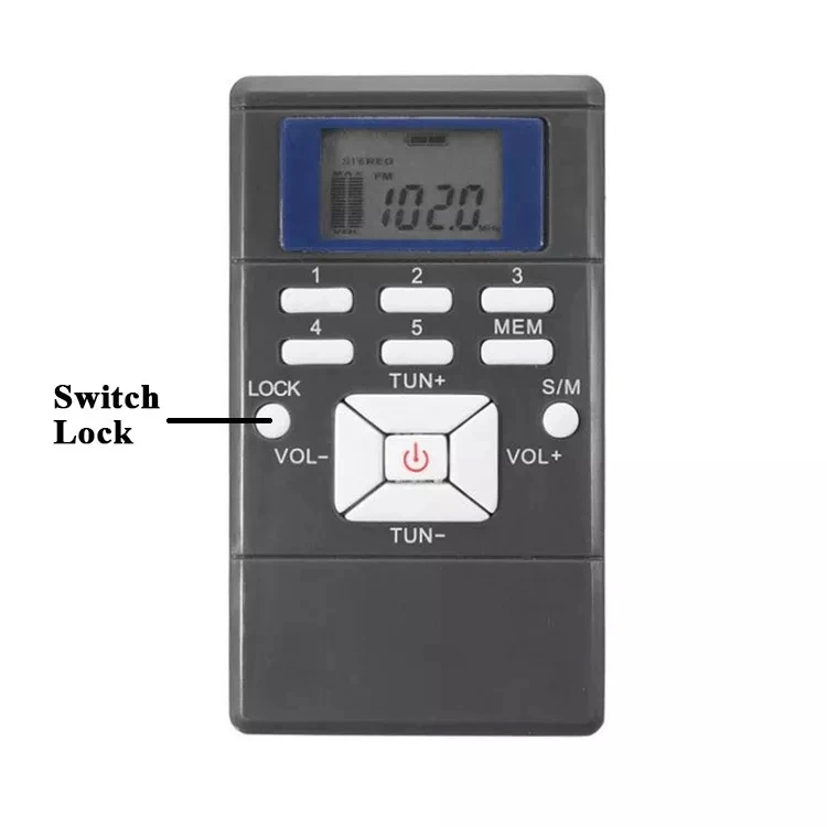 Good Signal Receiving Digital Handheld FM Pocket Walkman Radio with High Sensitivity Mini Display and 5 Memory Stations