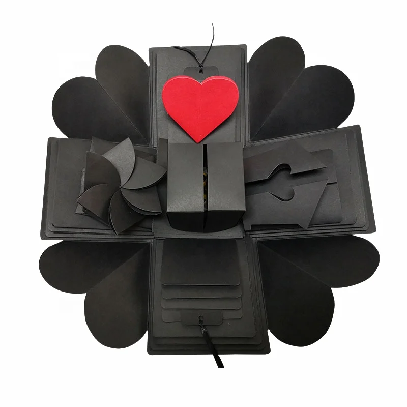 Hot Sale Handmade Diy Photo Album square Explosion Gift Box Factory Wholesale Custom Birthday Surprise Explosion Box