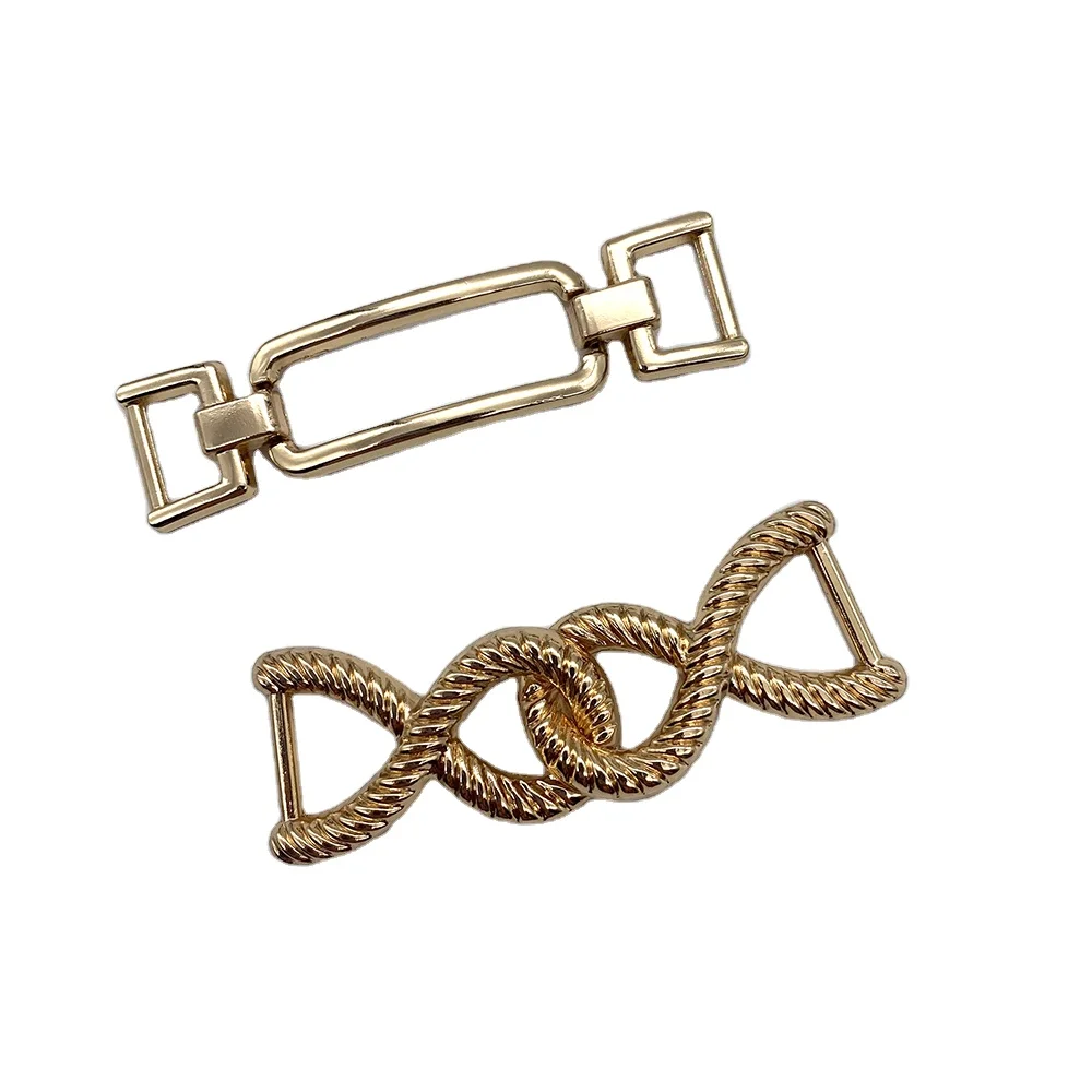 Wholesale Factory Customize Accessories Metal Zinc Alloy Chain Buckle For Shoe Decoration