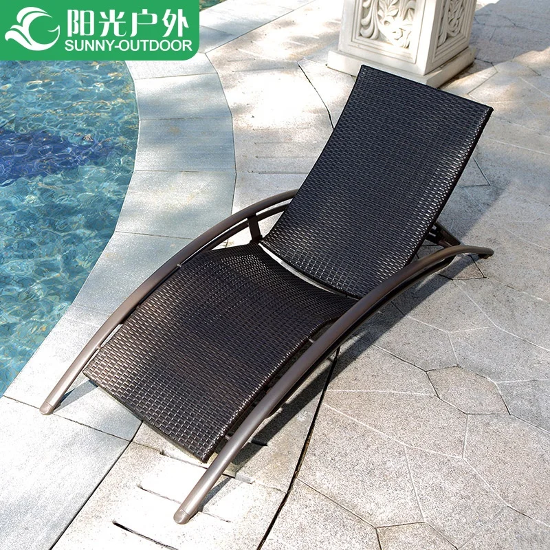 Garden Lounger In Pool Lounger Waterproof  Folding Lounge Chair For Beach