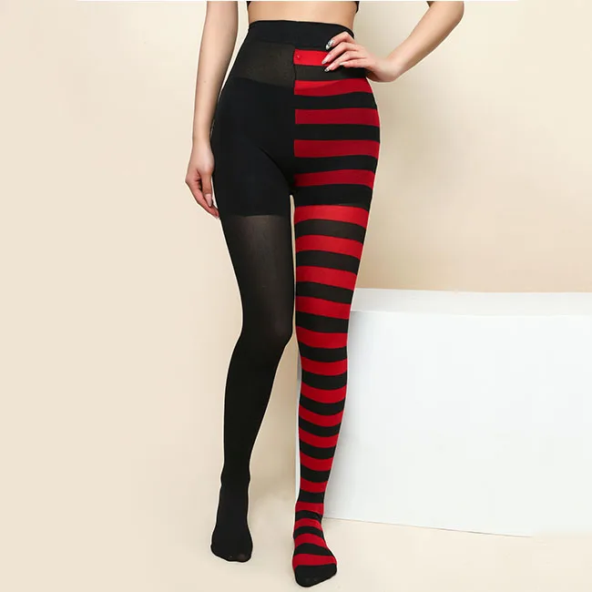 Wholesale Cstome Stylish Winter Amazon High Quality Christmas Halloween Print Patterned Women Pantyhose