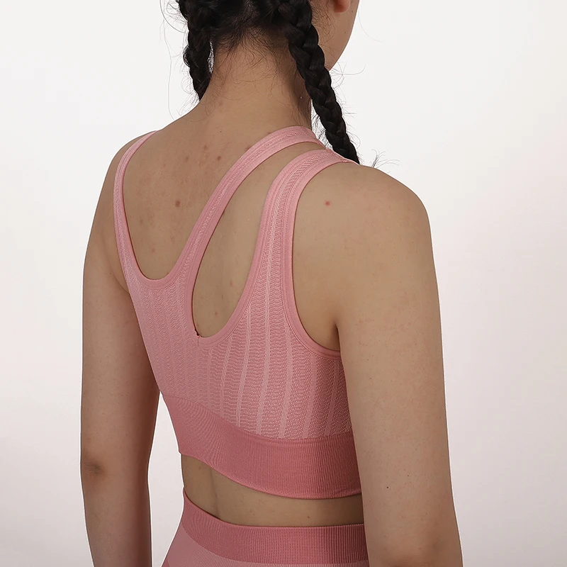 20% Discount 3 Piece Gray Seamless Athletic Yoga Wear Workout Clothing Leggings Gym Fitness Sets For Women