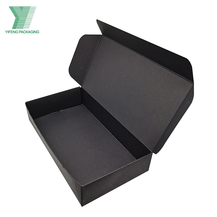 Cheap Chocolate Truffle Boxes Black Kraft Paper Food Products Package Shipping Folding Box with Black Hot-Stamping Logo