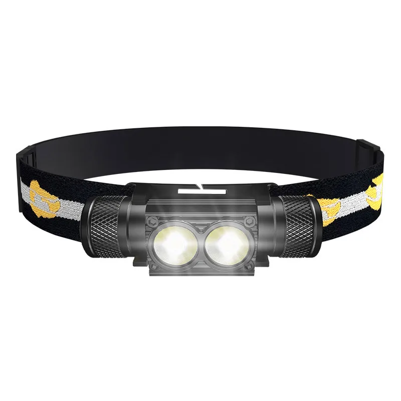 Portable Wholesale 1000LM LED Headlamp USB-C Rechargeable Aluminum 18650 Lithium Battery Head Torch Camping Running Fishing
