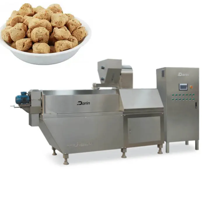 Full automatic textured soya protein chunks processing machine tvp textured soy protein making machines
