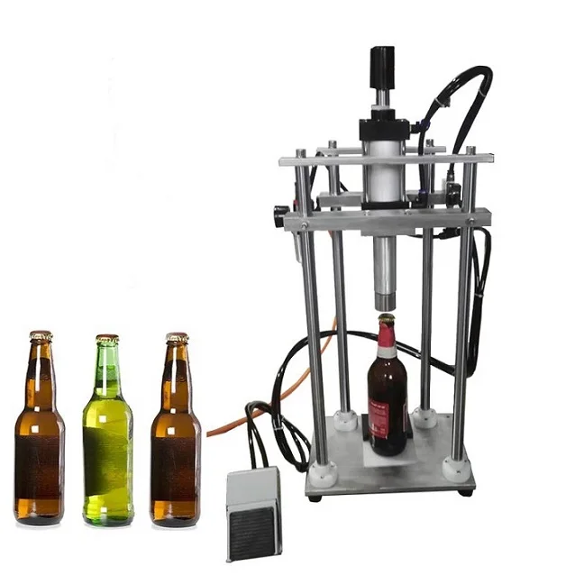 Beer bottle capping machine / beer soda sealing machine / cocktail Sprite Coke soy milk foot pedal pneumatic capping machine
