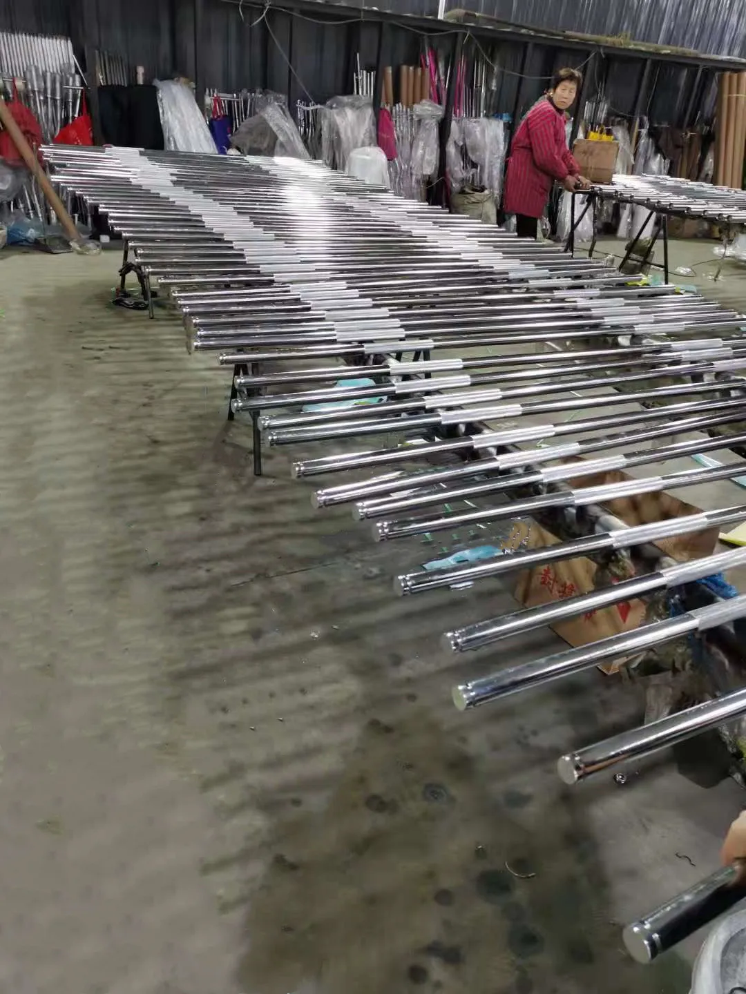 Weight lifting Barbell bar  Chrome Solid steel Gym equipment