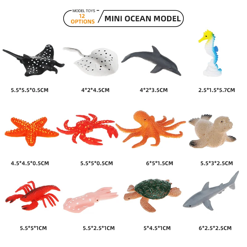 Wholesale Plastic Animal Toys Mini Wildlife Series Model Sea Creatures Decoration Lion Dinosaur PVC Toy