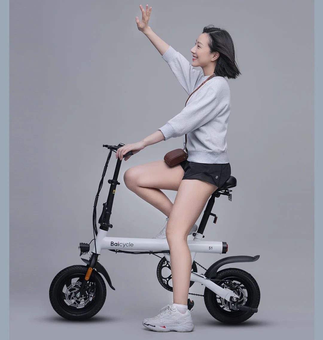 Xiaomi Baicycle 250w 25km/h 100kg Load Capacity Green Power Folding Electric Bike