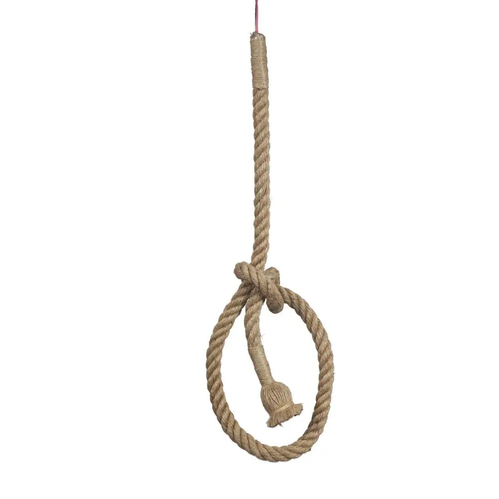 Loft Hemp fibre jute Rope Chandelier Lighting Clothing Store Restaurant Lighting Vintage Industrial E27 Bulb