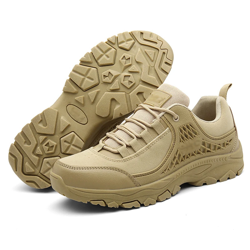 Men Tactical Boots Cheap Desert Men Hiking Shoes Non-slip Wear proof Breathable Outdoor Camping Climbing Working Boots